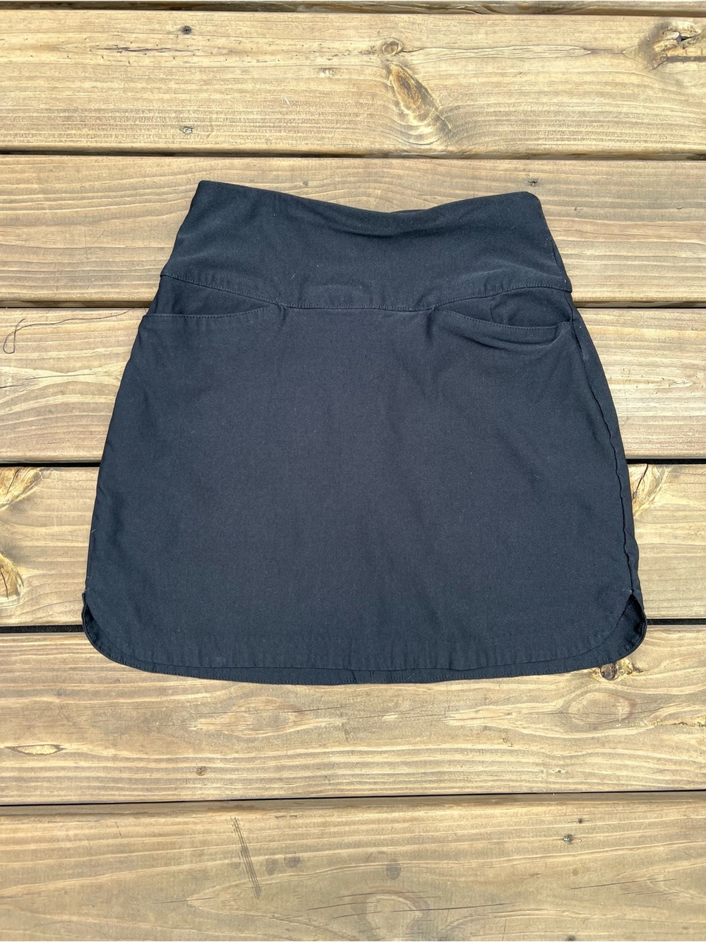Lady Hagen Black Mini Skort with Subtle Pocket Detail